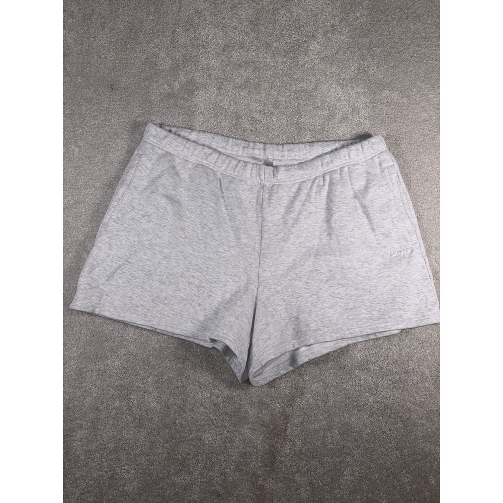 SKIMS Gray Fleece Sweat Shorts Women's xl Relaxed Fit Drawstring Pockets